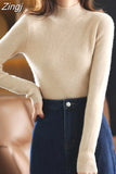 Women Sweater Half Turtleneck Long-sleeve Knitted Pullover Women Top Autumn Winter New Female Clothing Sweaters for Women