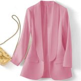 Zingj East Hot Style Spring And Autumn Temperament Commuting Solid Color Lapel Long Sleeve Small Suit Korean Version Coat