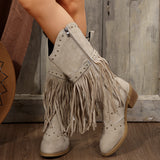 Boots Retro Autumn And Winter New Rivet Belt Buckle Mid-Clinic Martin Boots Large Size Women's