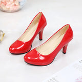 And Autumn Women's High-Heeled Single Shoes Elegant Light Tip New Patent Leather Coarse Shoes Fashion Women's Shoes OL Working