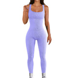 And Summer Threaded Collar Hips Sexy Yoga Sports Long-Sleeved Short-Sleeved Jumpsuit Trousers