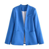 New Multi-Color Solid-Color Slimming Simple Leisure Suit Jacket