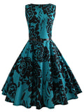 Womens Dresses 2023 Casual Floral Retro Vintage 50s 60s Robe Rockabilly Swing Pinup Vestidos Valentines Day Party