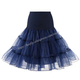 Skirts Womens Fashion High Waist Pleated Tutu Retro Vintage Petticoat Crinoline Underskirt Faldas