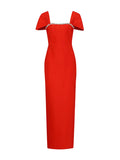 Design-Sensitive Dress Women's 2025 Spring New Fashion Water Drill Splicing High-End Sense Of The Body Bag