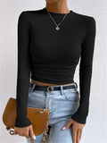 And Winter Repair With Long-Sleeved T-Shirt Rounded Women's