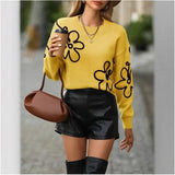 And Winter New Lace V-Neck Marinde Jersey Casual