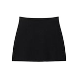 Women's INS Explosion Grand Buckle Knitted Coat Mini-Skirt