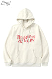 Autumn Winter Letter Printed Grey Hoodie Pullover Sweatshirt Women Long Sleeve Plus Size Casual O-neck Loose Hoody