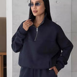 New Casual Fashion Splicing Thick Long-Sleeved Trousers