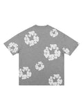 Fashion Trend Foam Printing Loose T-Shirt Y2K Hop Streetwear Men's And Women's Jacket Casual Top
