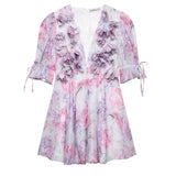 Women's Explosive Three-Dimensional Petals Decorated With Waist Princess