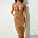 Sling Knitted Knitted Beach Burqa Strapped Lysobine Swimsuit Beach Dress