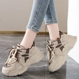 Ancient Dad Shoes Women In The Autumn Of 2025 New Mesh Breathable Increase Women's Shoes Port Wind Low Help Sports Leisure