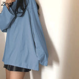 T-shirts Women Chic Candy Color Long Sleeve Solid Basic Fall Ladies Tops Korean Trendy Femme Tees O-Neck Футболка Simple