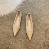 Tip Light-Mouthed Work Shoes Small Leather Shoes Women's Low-Heeled Women's Shoes Soft Soles Are Not Tired Women's Fashion Single