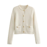 Spring Button Button Knitted Cardigan Jacket Xiaoxiang Style Women's Sweater