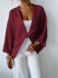 New Cross-Design Deep V Collar Casual Relaxed Elegant Simple
