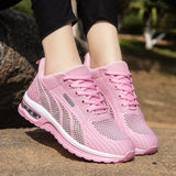 Women's Shoes 2025 Spring New Hollow Single Network Air-To-Air Air Cushion Damping Light Leisure Sports