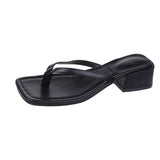 Cool Slippers Women 2025 Summer New Fashion Outside The Square Head And Anti-Slip Beach