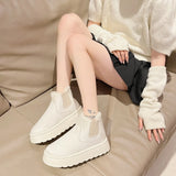 Snow Boots Women Winter New Anti-Slip Thick Shortbread Shoes Plus Velvet Warm Cotton Boots