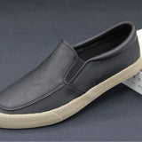 New Baoda 20080 Casual Men's Leather Shoes Working Shoes Spring And Autumn Men's Board Shoes Popular Simple Men's Lefu