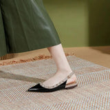 Women's Shoes Wide Fat Feet Spring And Autumn 2025 Summer New Shoes French Pointed Flat-Bottomed Sandals Single