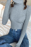 Soft Women Turtleneck Sweater Autumn Knitted Solid Jumper Winter Long Sleeve Elastic Pink Female Pullover Top