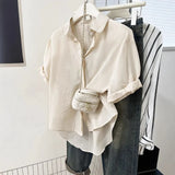Short-Sleeved Shirt Women's Summer 2025 Summer New Loose Thin Shirt Niche Design