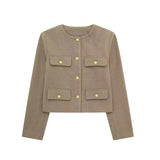 Women's Clothing Explosion Fashion Temperament Commuting Round-Neck Long-Sleeved