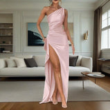 Summer New Collar Open Fork Women's Sexy Body Dressing Dress