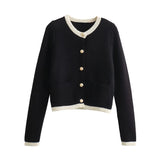 Spring Button Knitted Cardigan Coat Small Scented Women's Sweater
