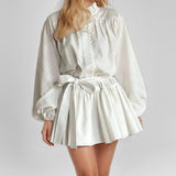 New Women's Temperament Elegant Fashion Long-Sleeved With National Style Printed