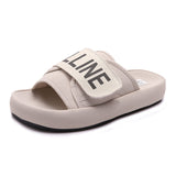 Casual Word Lazy Slippers Women 2025 New Fashion Thick-Soled Magic Stick Sandals Wearing High-End