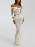 Off Shoulder Top & Maxi Skirt Two Piece
