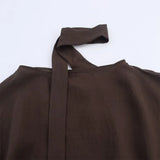 Women's Clothing 2025 Summer New Loose Casual Temperament Simple Rivet Scarf Shirt