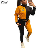 Two Piece Set Women Tracksuit Autumn Fashion Clothes Zip Up Long Sleeve Tops Jacket and Pants Suit Casual Women's Sets