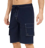 Pants Solid Color Multi-Pocket Fake Two Double-Layer Overalls Five-Point Fitness Running Leisure Sports