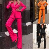 Spot 2025 Autumn / Winter New Women's Fashion Casual Commuter Suit Straight Pants