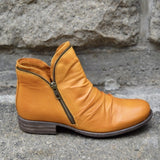 Women's Boots In Autumn And Winter 2025 Low-Heeling Double-Linked Martin Boots Large-Size Casual Ladies Short