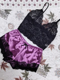 Hot Selling Lace Pajamas Two-Piece Lace Sling Perspective V-Neck Pajamas