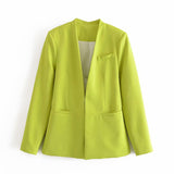 New Multi-Color Solid-Color Slimming Simple Leisure Suit Jacket