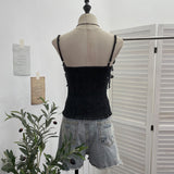 Shooting Cowboy Draw Rope Tie With Chest Vest Hair Side To Make Old Short Body Sleeveless Top Woman
