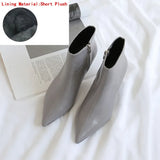 autumn and winter new style with fine pointed high heels Martin boots white boots leather boots Women's boots spring