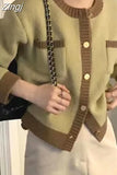 Winter Women Loose Cropped Knitted Sweater Cardigan Casual Ladies Womens Thick Cardigans Korea New