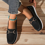 Bean Single Shoes Women's 2025 Autumn New Retro Large-Size Casual Shoes Retro Buffal
