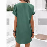 Women's 2025 New V-Neck Solid Color Jacket Comfortable Casual Button