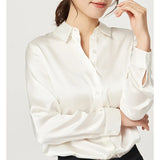Sleeve Satin Blouse Women 2023 Solid Office Button Silk Shirt Woman Casual Loose Fashion Blouses Women Elegant Blusas