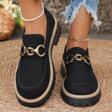 Buckle Bottom Low-Top Single-Shoe Women's Large Size British Style Retro Set Foot Single Shoes