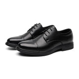 2025 Men's Business Dress British Style Leather Shoes Dress Groom's Wedding Shoes Derby Shoes